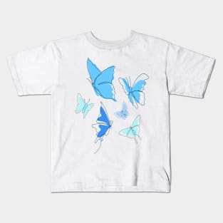 Blue butterflies Kids T-Shirt